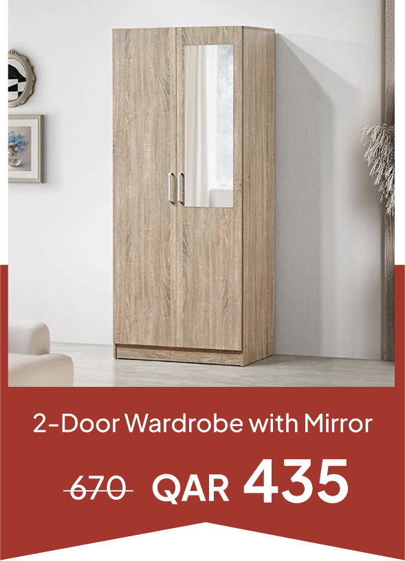 NYOQ25-SD-2-Door Wardrobe with Mir