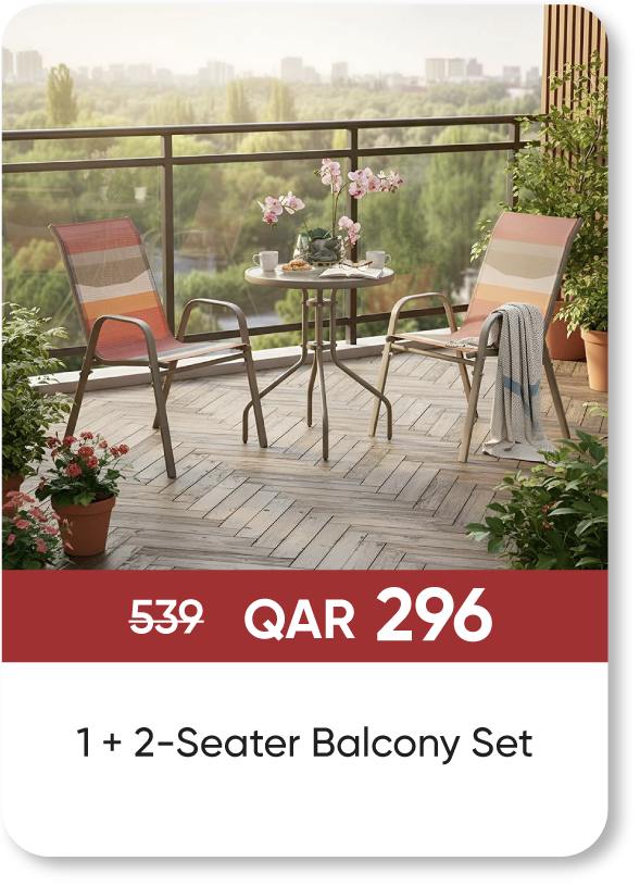 MSQ25-SD 1 + 2-Seater Balcony Set