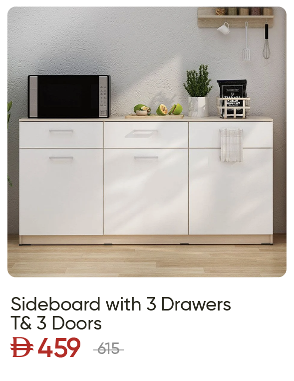 SSWU-SD-Sideboard W 3 Drawers & 3D