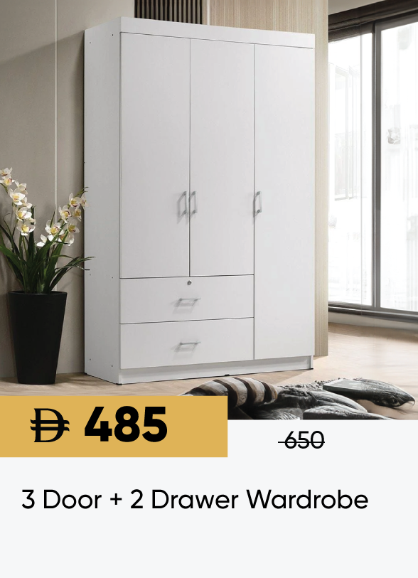 SFSU25-SD-3 Door+2 Drawer Wardrobe