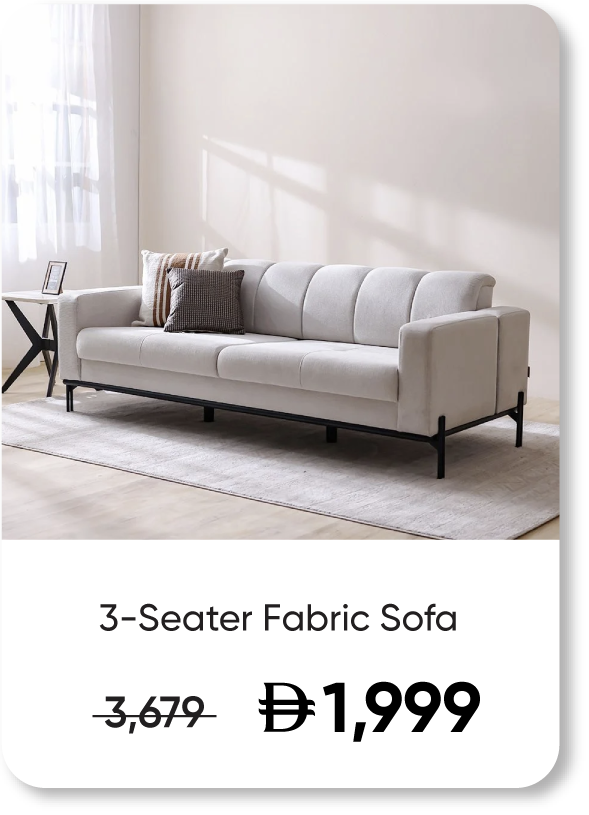 HFU25-SD-3-Seater Fabric Sofa 