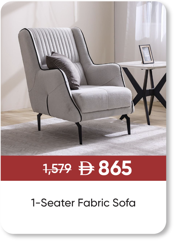MRSU25-SD-1-Seater Fabric Sofa