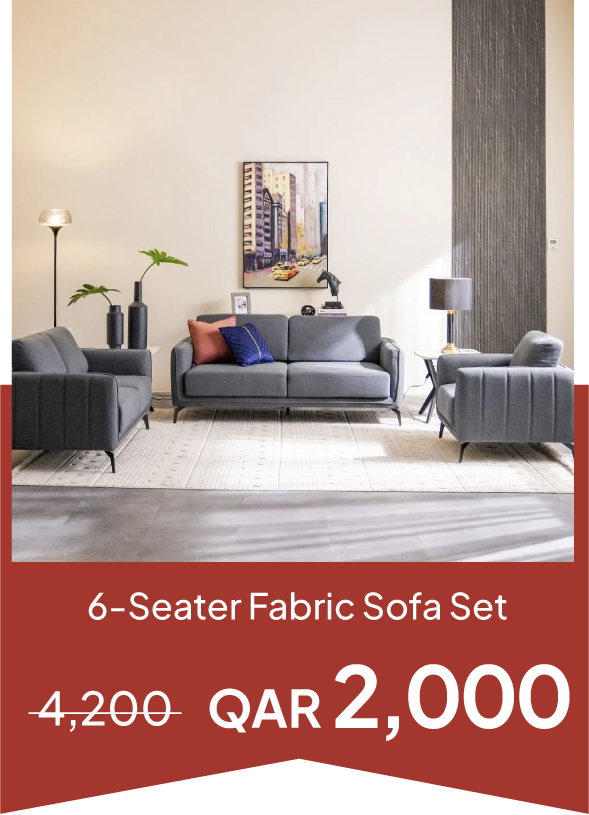 NYOQ25-SD- 6-Seater Fabric Sofa Set