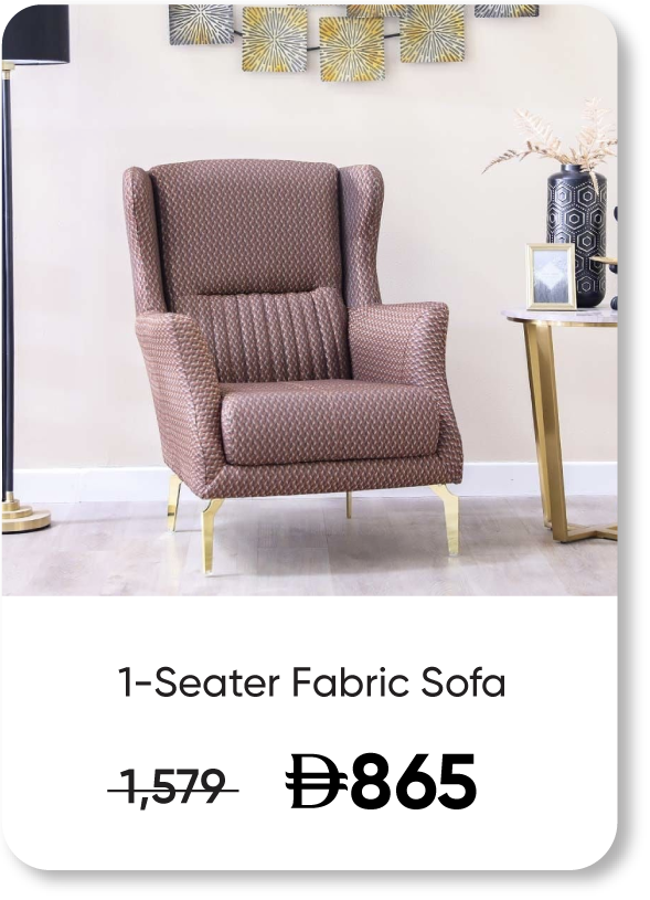HFU25-SD-1-Seater Fabric Sofa1