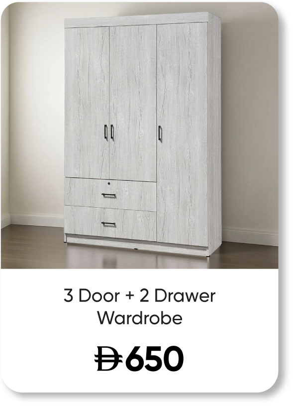 SFFU25-SD-3 Door+2 Drawer Wardrobe