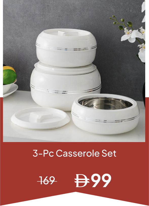 YECSU25-SD-Palazio 3-Pc Casserole 
