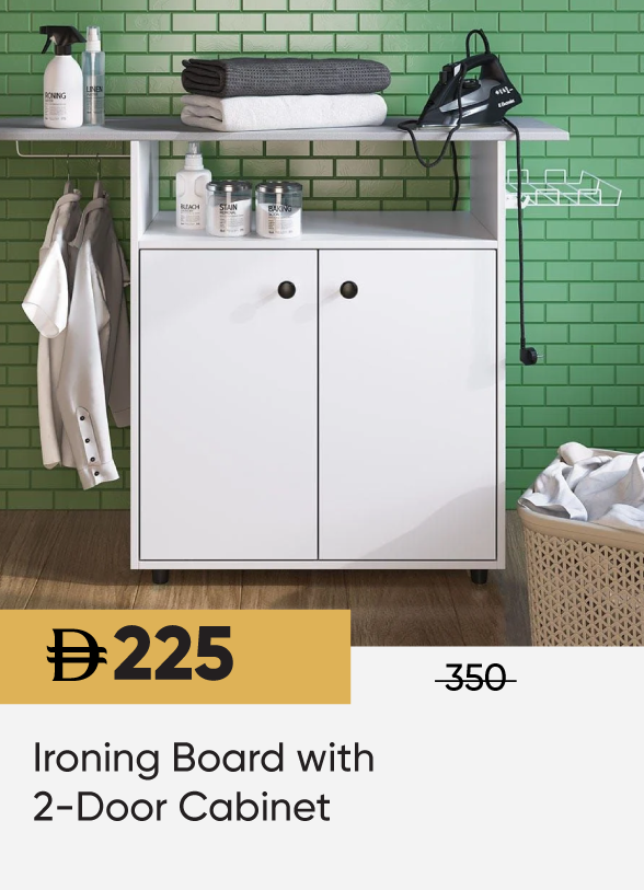 SFSU25-SD-Ironing Board w 2D Cabint