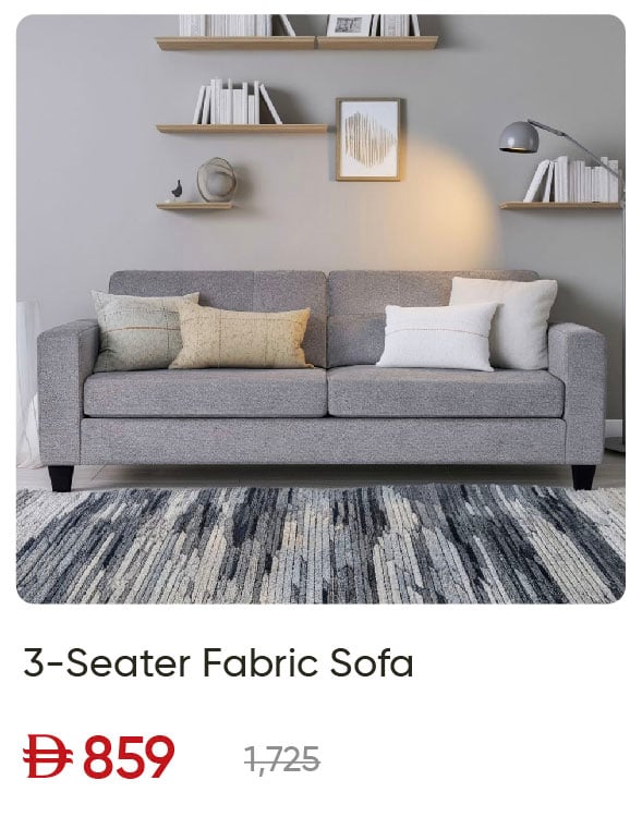 EHU-SD_3-Seater Fabric Sofa