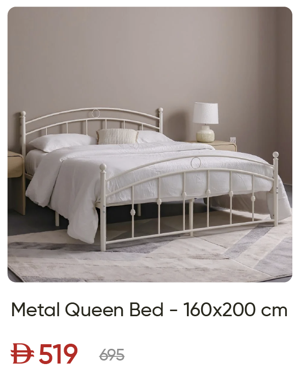 EHU-SD-Metal Queen Bed-160x200 cm