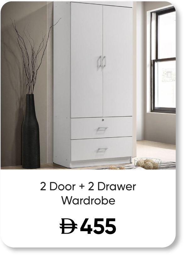 SFFU25-SD-2 Door +2 Drawer Wardrobe