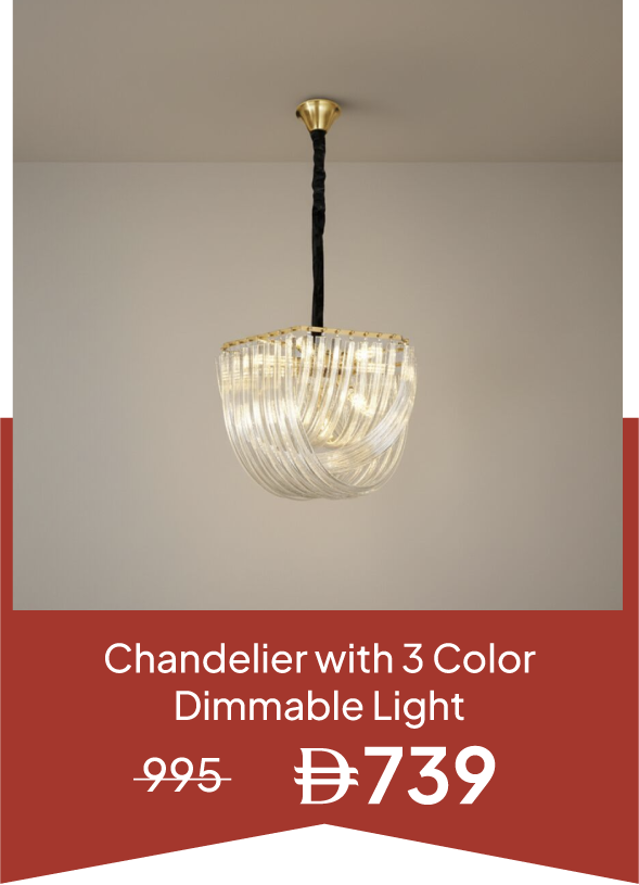YECSU25-SD-Chandelier  3 Color Dim