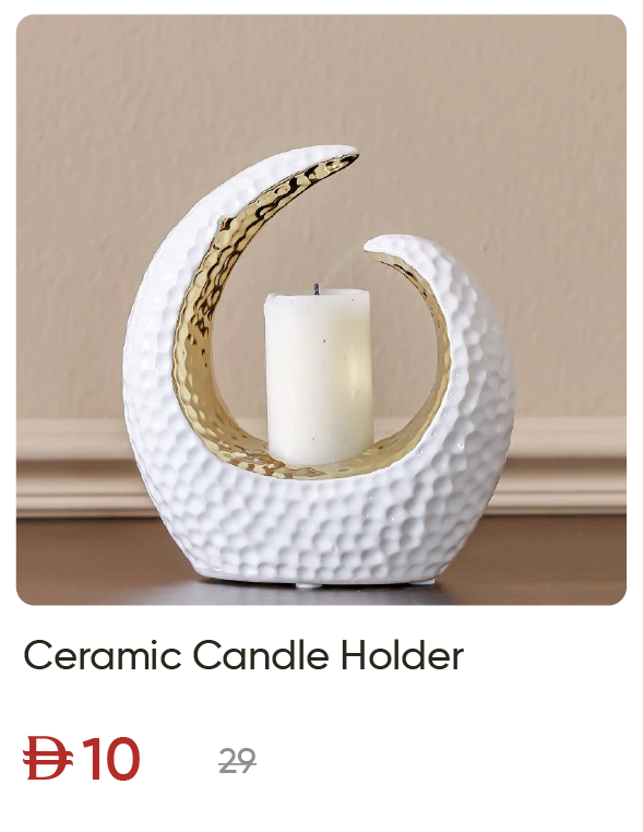 EHU-SD-Ceramic Candle Holder