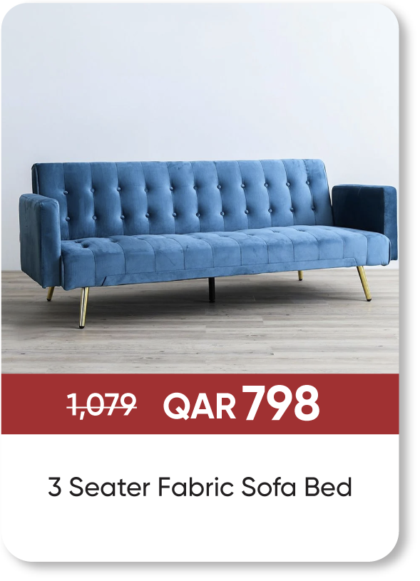 MSQ25-SD-3 Seater Fabric Sofa Bed