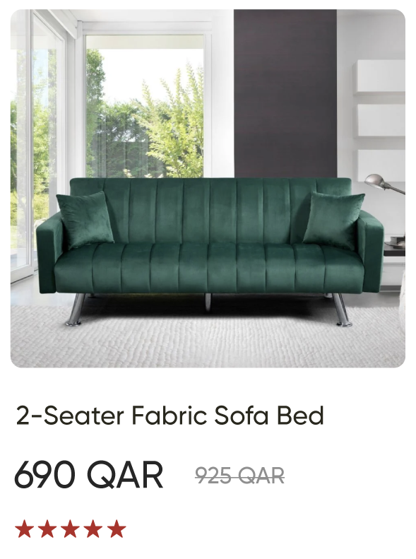 ESOQ-SD-2-Seater Fabric Sofa Bed