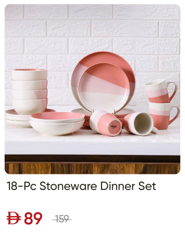 SSWU-SD-18-Pc Stoneware Dinner Set
