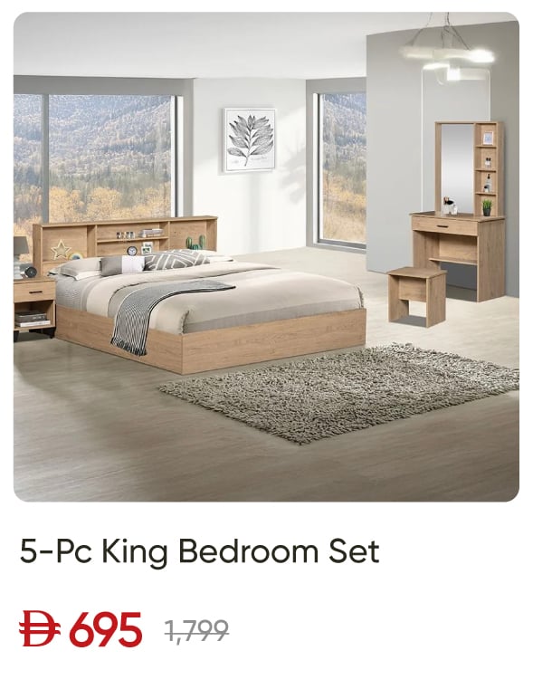 EHU-SD-5-Pc King Bedroom Set