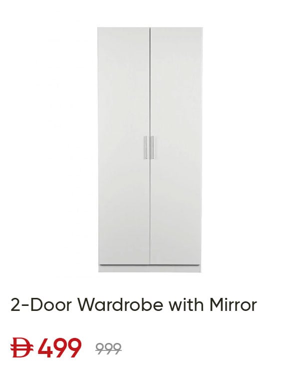 EHU-SD_2Door Wardrobe w Mirror