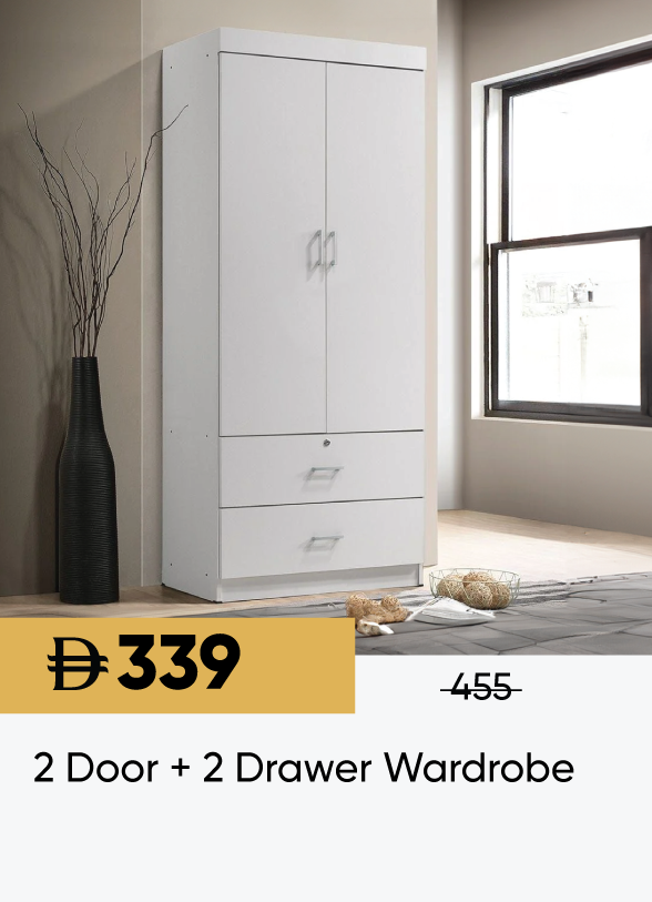 SFSU25-SD-2 Door +2 Drawer Wardrobe