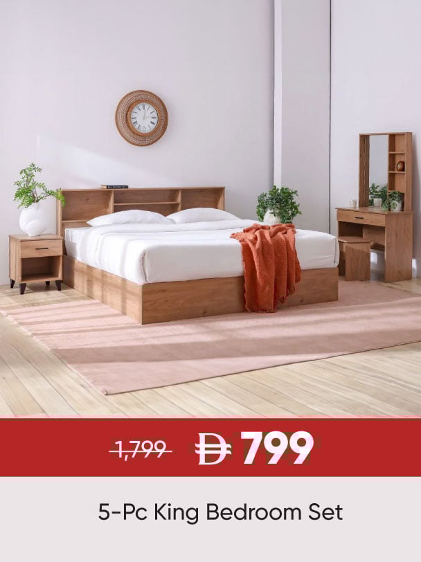 0909Sale-SD-5-Pc King Bedroom Set
