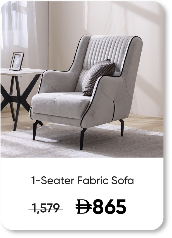 HFU25-SD-1-Seater Fabric Sofa