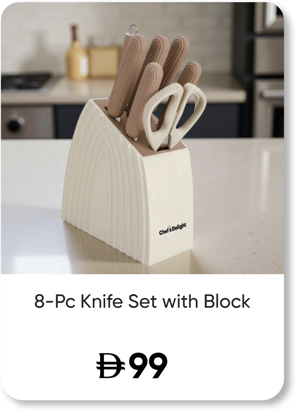 SFFU25-SD-8-Pc Knife Set with Block