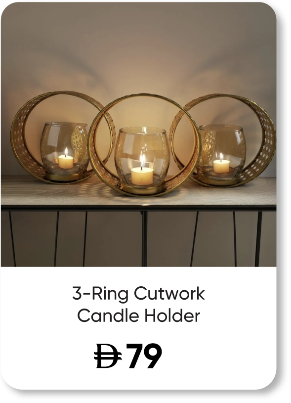 SFFU25-SD-3-Ring Candle Holder