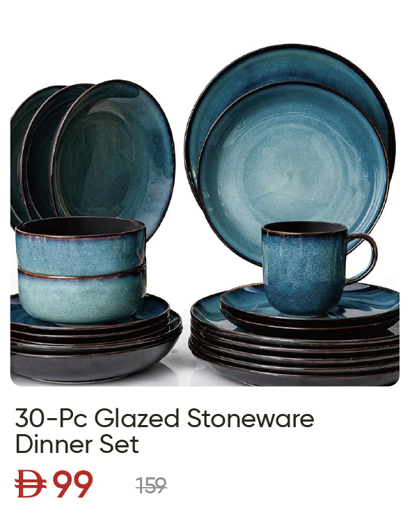 EHU-SD-30-Pc Glazed Dinner Set
