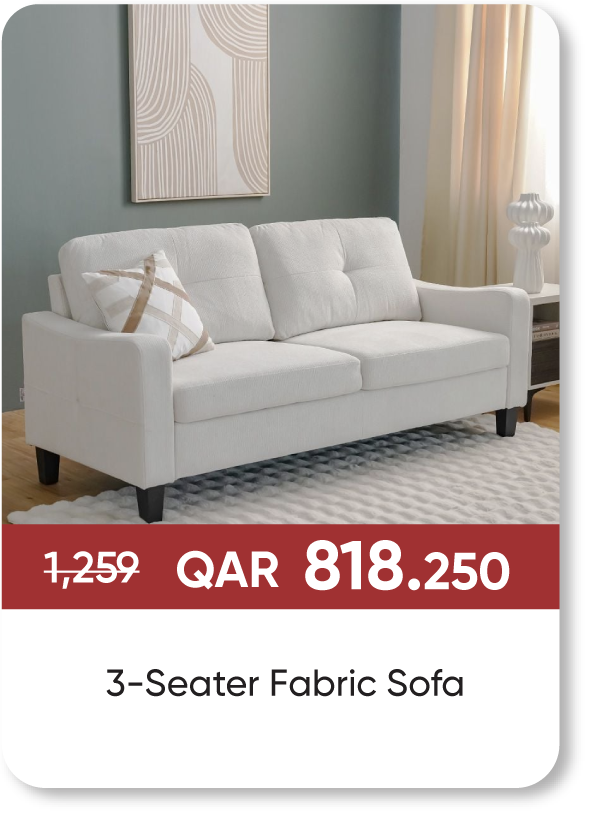 MSQ25-SD- 3-Seater Fabric Sofa