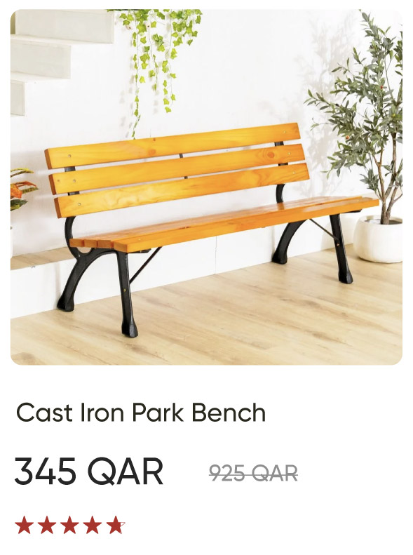 BSOQ-SD-Cast Iron Park Bench