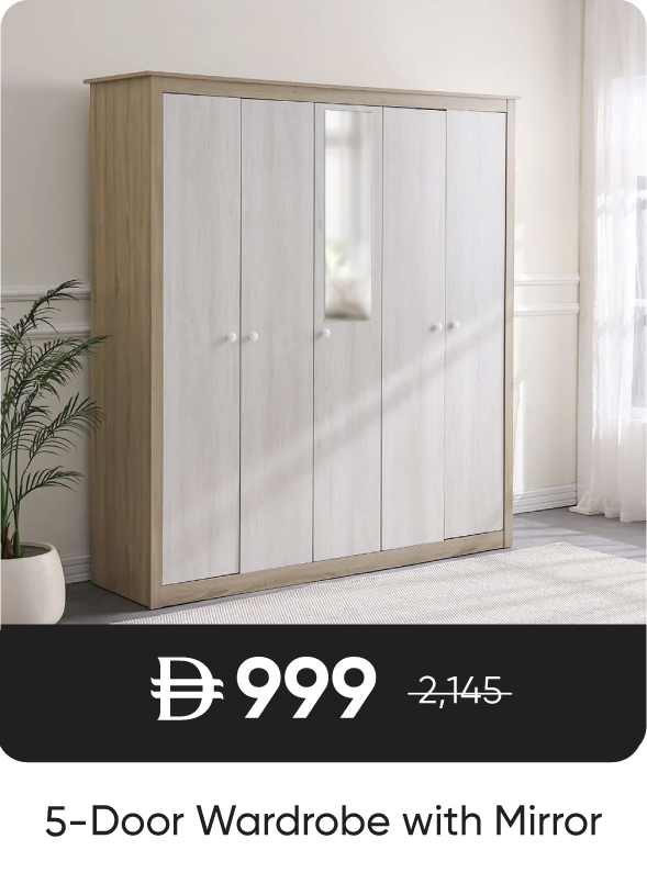 RSU-SD-5-Door Wardrobe with Mirror