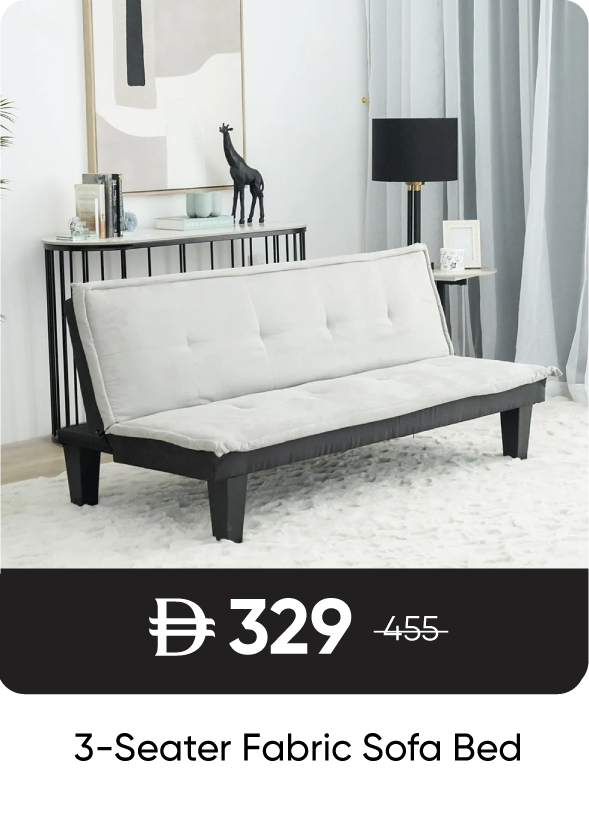 RSU-SD-3-Seater Fabric Sofa Bed