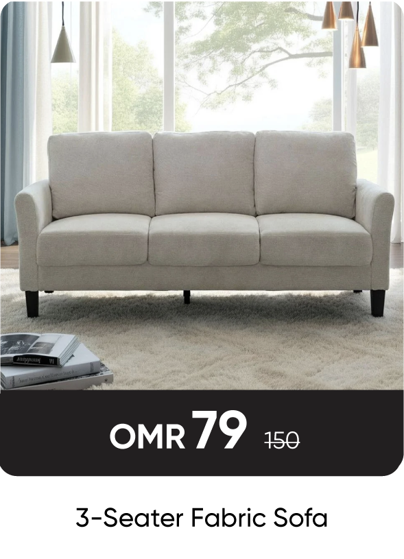 RSO-SD-3-Seater Fabric Sofa