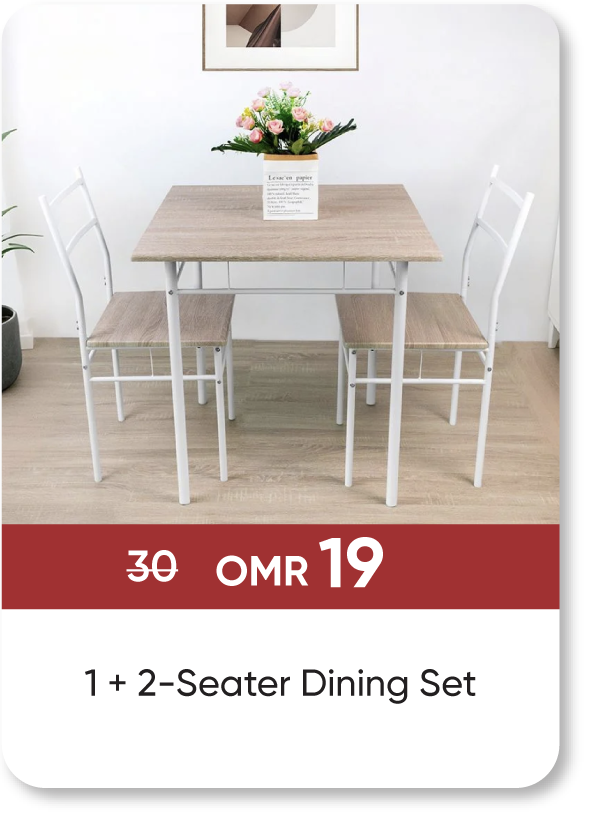 BRSO25-SD-1+2-Seater Dining Set