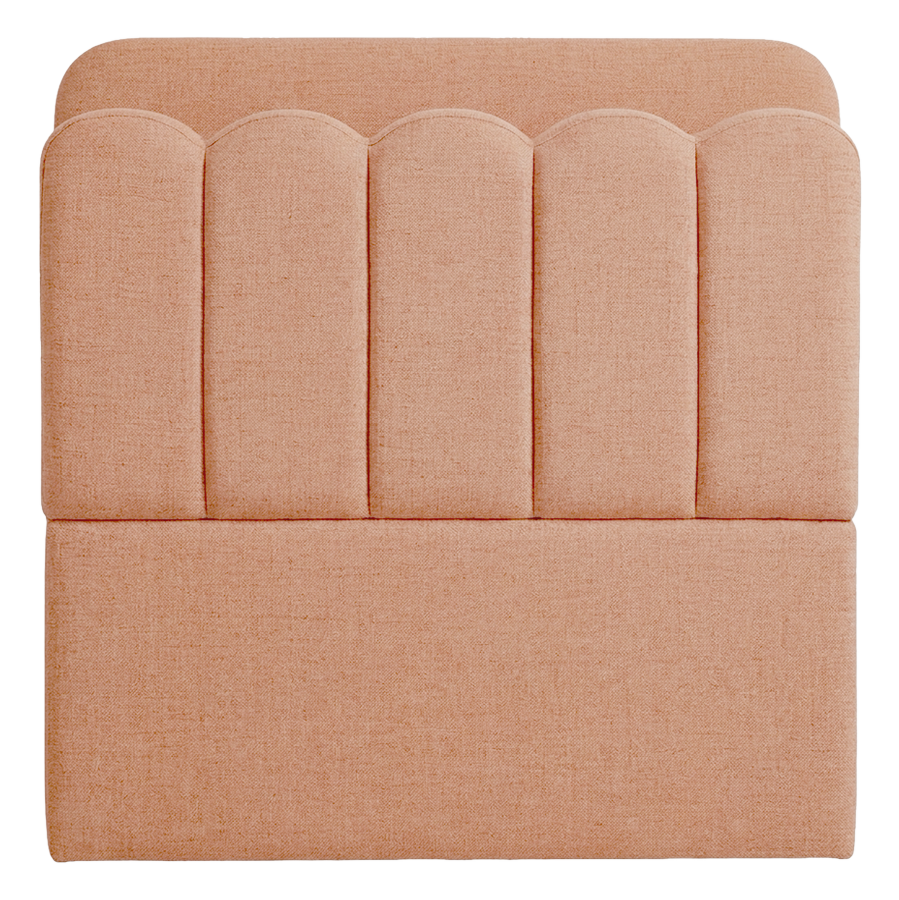 Maxillux Linea 120X200 Upholstered Kids Bed With Usb-Peach Pink