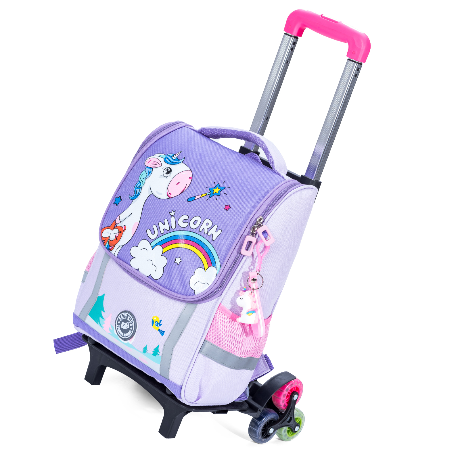 Buy Eazy Kids School Bag Unicorn wt Trolley Prince Purple Online