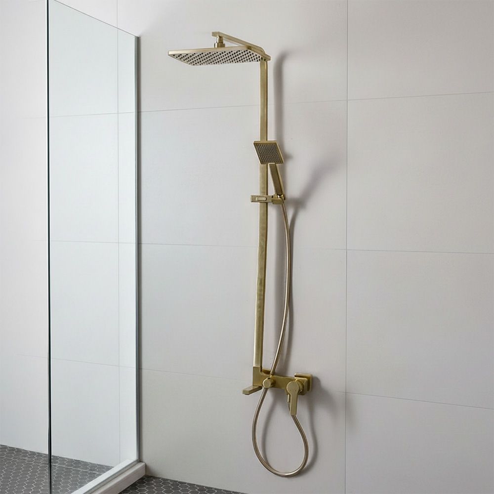 Milano Hope Rain Shower Column - Complete Matt Gold