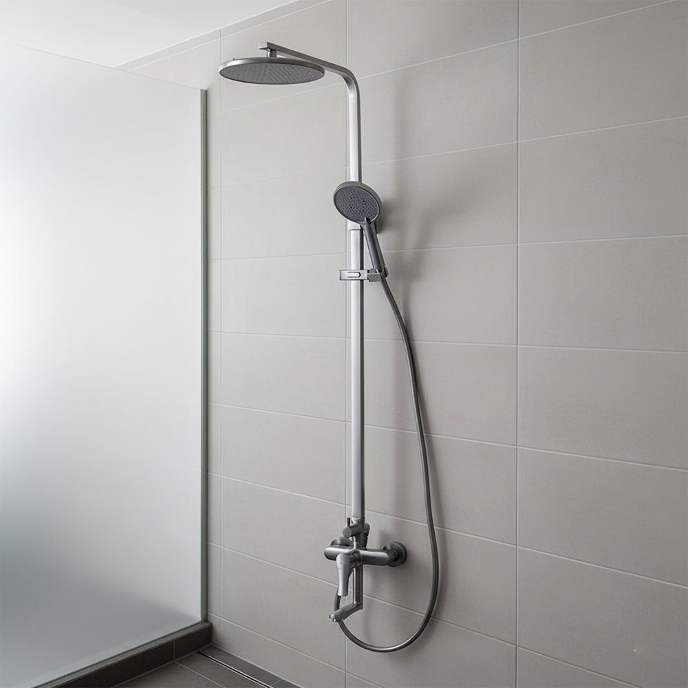 Milano Charming Rain Shower 3 Function Sq. Column - Complete Set Matt Black