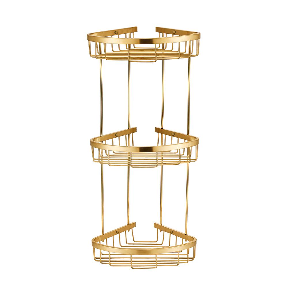 Buy Milano Dora Ss Corner Three Layer Basket Matt Gold - Made In China ...