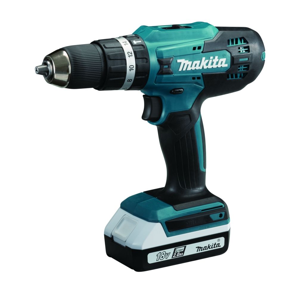 NS LP MAKITA 18V Lithium-Ion G-Series Cordless Imapct Driver Drill 2X 2Ah Bty+1X Ch+Accs Hp488Daex2