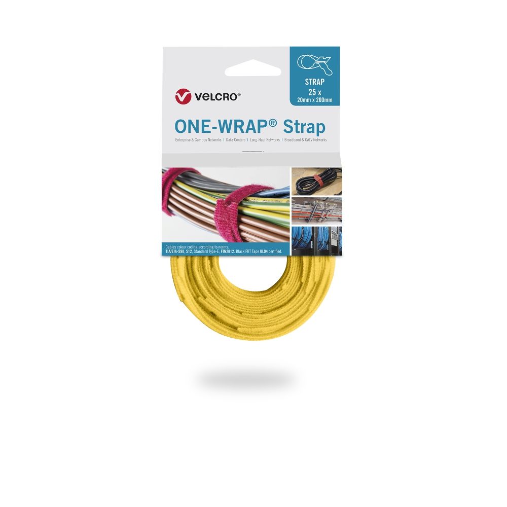 25 Pink ONE-WRAP® Cable Ties: 20X200mm