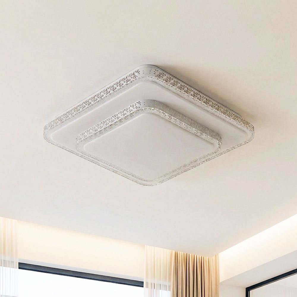 مصباح سقف LED مثبت من مها جلاس - شفاف - 500 × 500 مم 