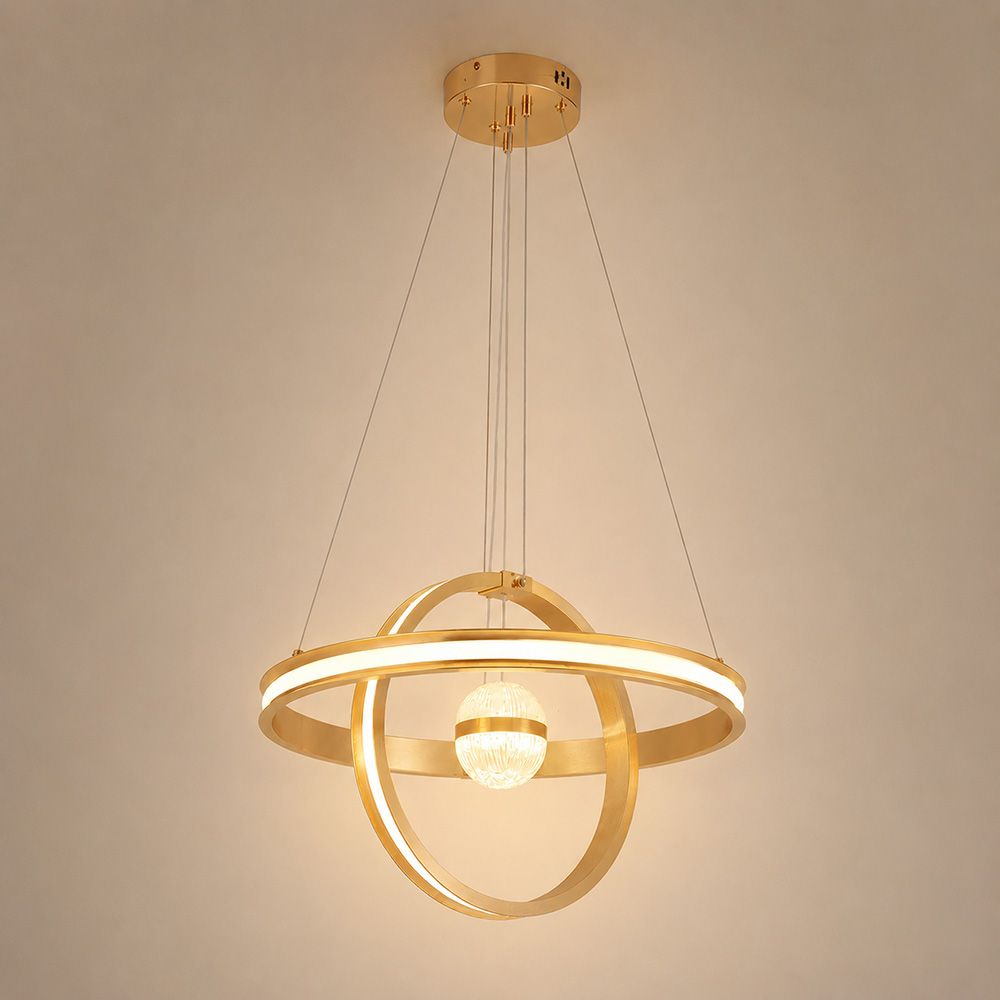 Eliza LED Modern Chandelier - 3-Color Dimmable - Rose Gold - 60 cm