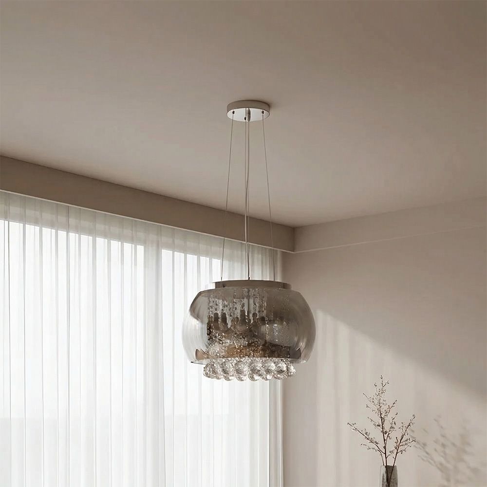 Pandora 9-Light Decorative Pendant Lamp - Smoke Grey - 40 cm