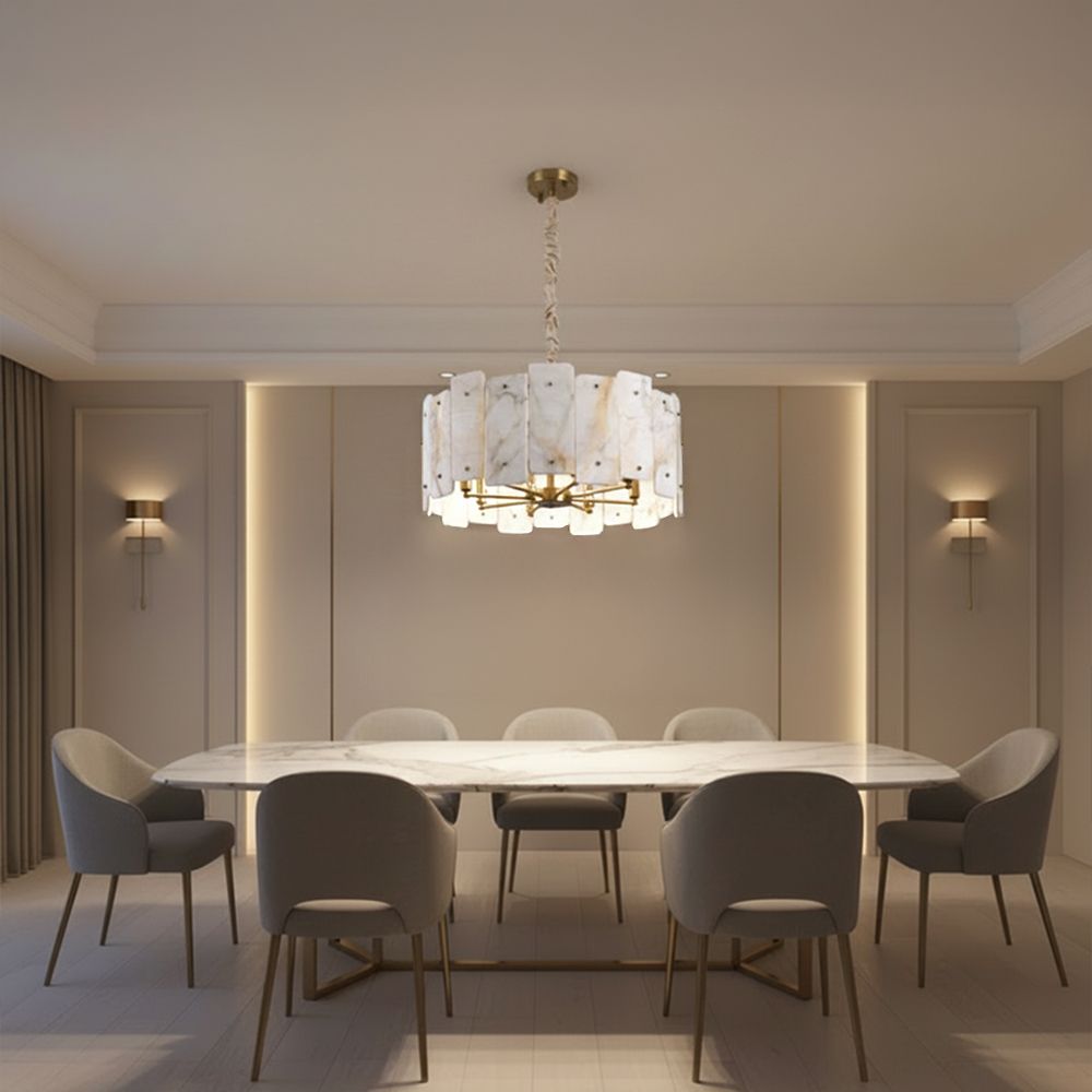 Alessia Marble Chandeliers 60cm -Copper Gold