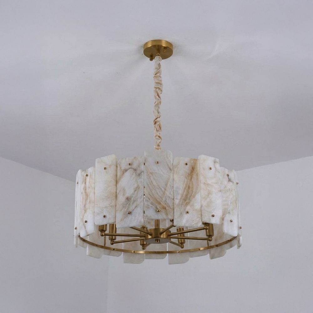 Alessia Marble Chandeliers 60cm -Copper Gold