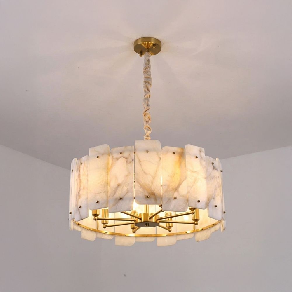 Alessia Marble Chandeliers 60cm -Copper Gold