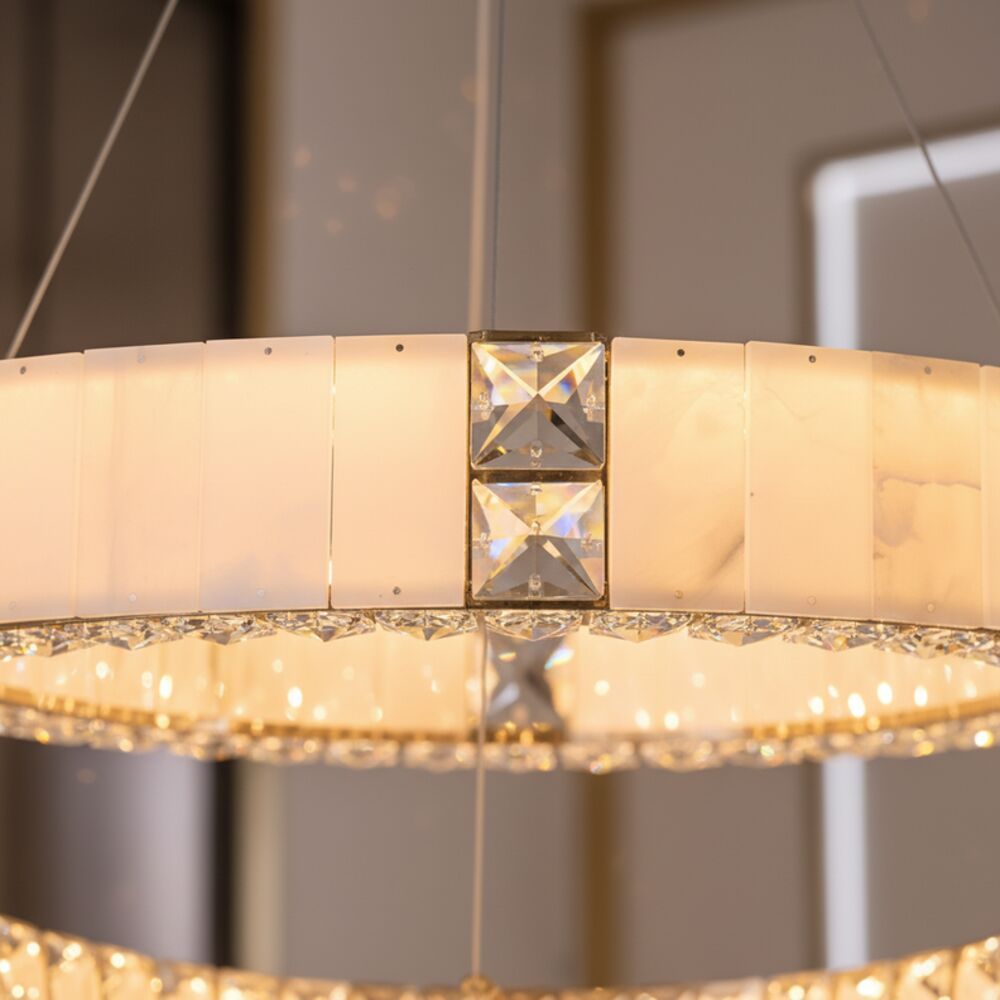 Valencia Marble Chandeliers 60cm -Black