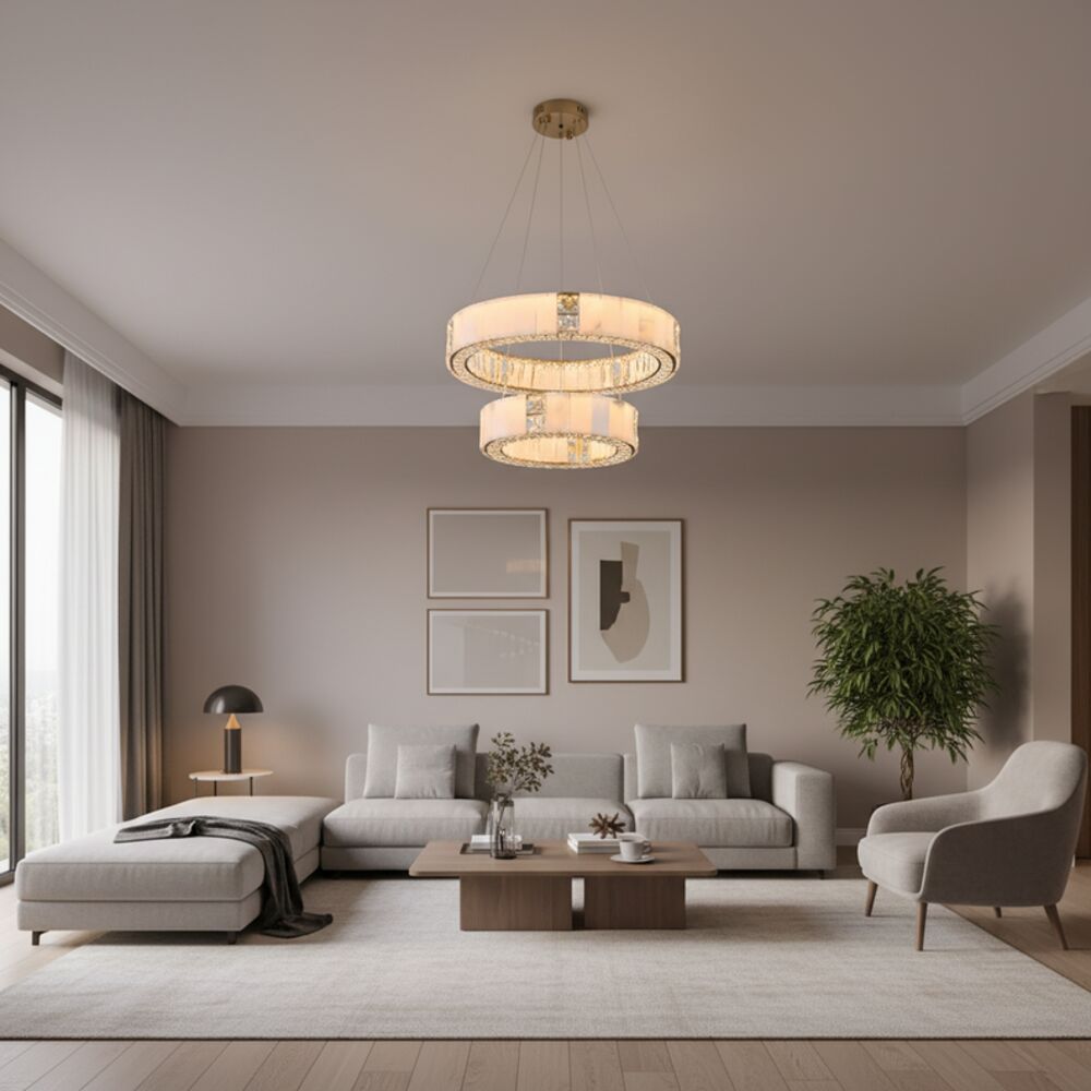 Valencia Marble Chandeliers 60cm -Black