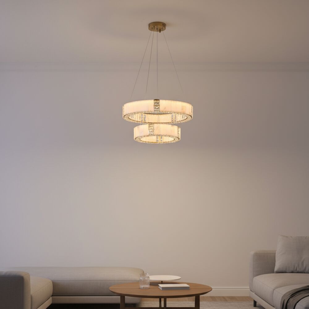 Valencia Marble Chandeliers 60cm -Black