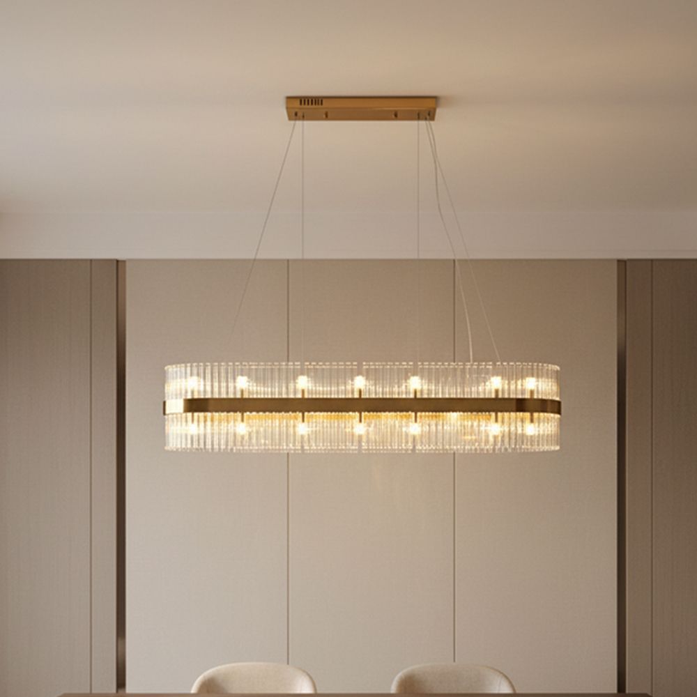 Nairobi 20 Light Glass chandelier 100cm -Gold